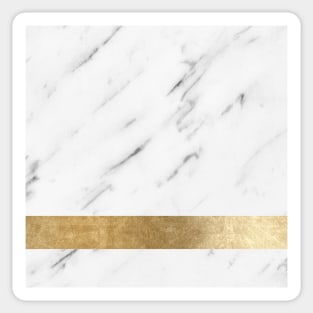 Arctic golden geometric marble Sticker